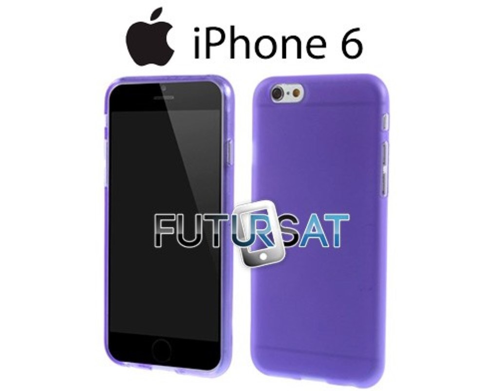 Funda iPhone 6 Gel Silicona Mate Morada