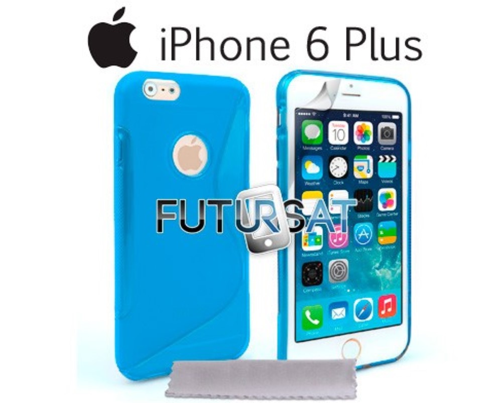 Funda iPhone 6 Plus Gel Silicona  Sline Azul
