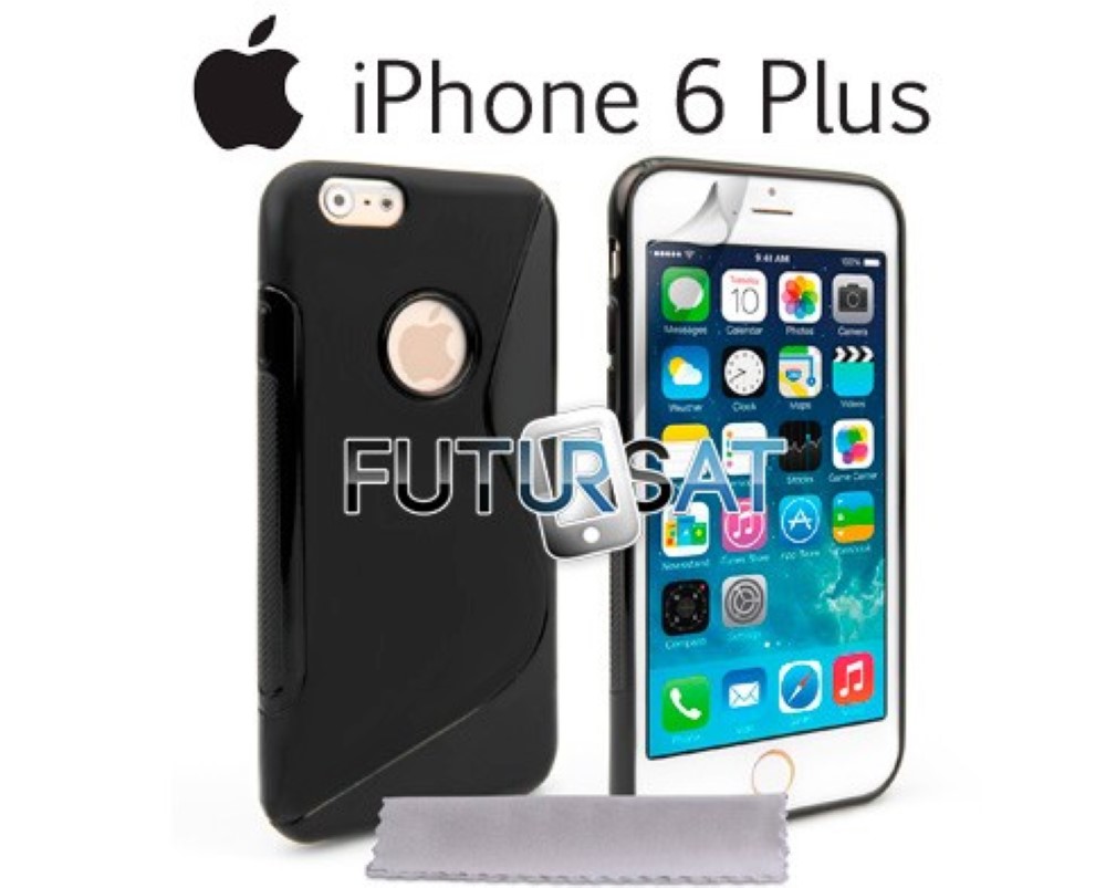 Funda iPhone 6 Plus Gel Silicona Sline Negra
