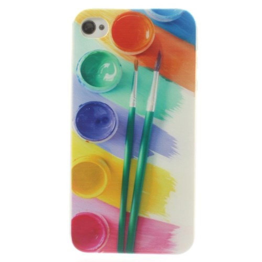 Funda iPhone 4G Gel Silicona Pinceles
