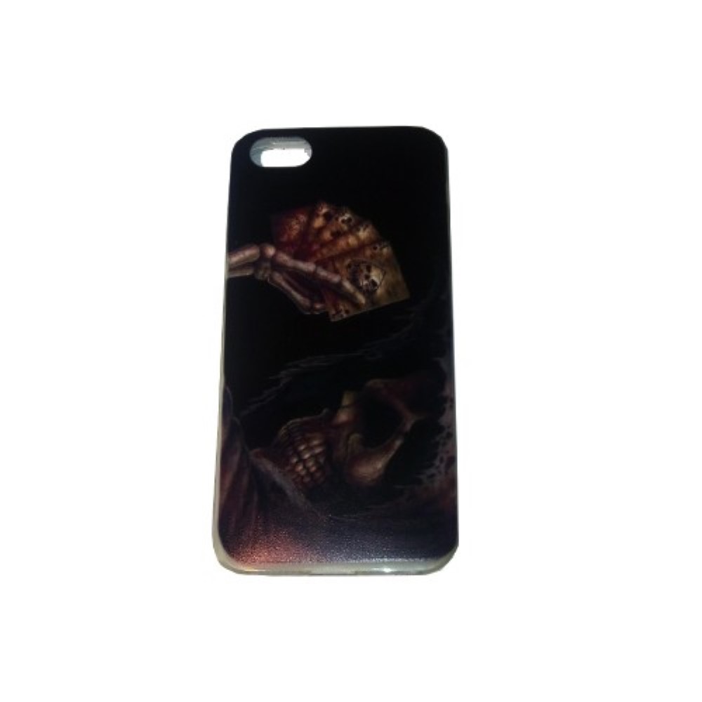 Funda iPhone 5 5S Gel Silicona Slim Calavera