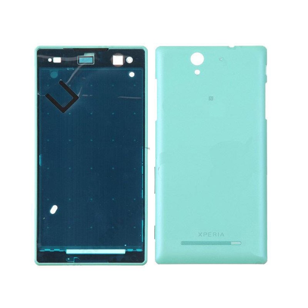 Chasis Sony Xperia C3 D2533 Marco central con Tapa verde