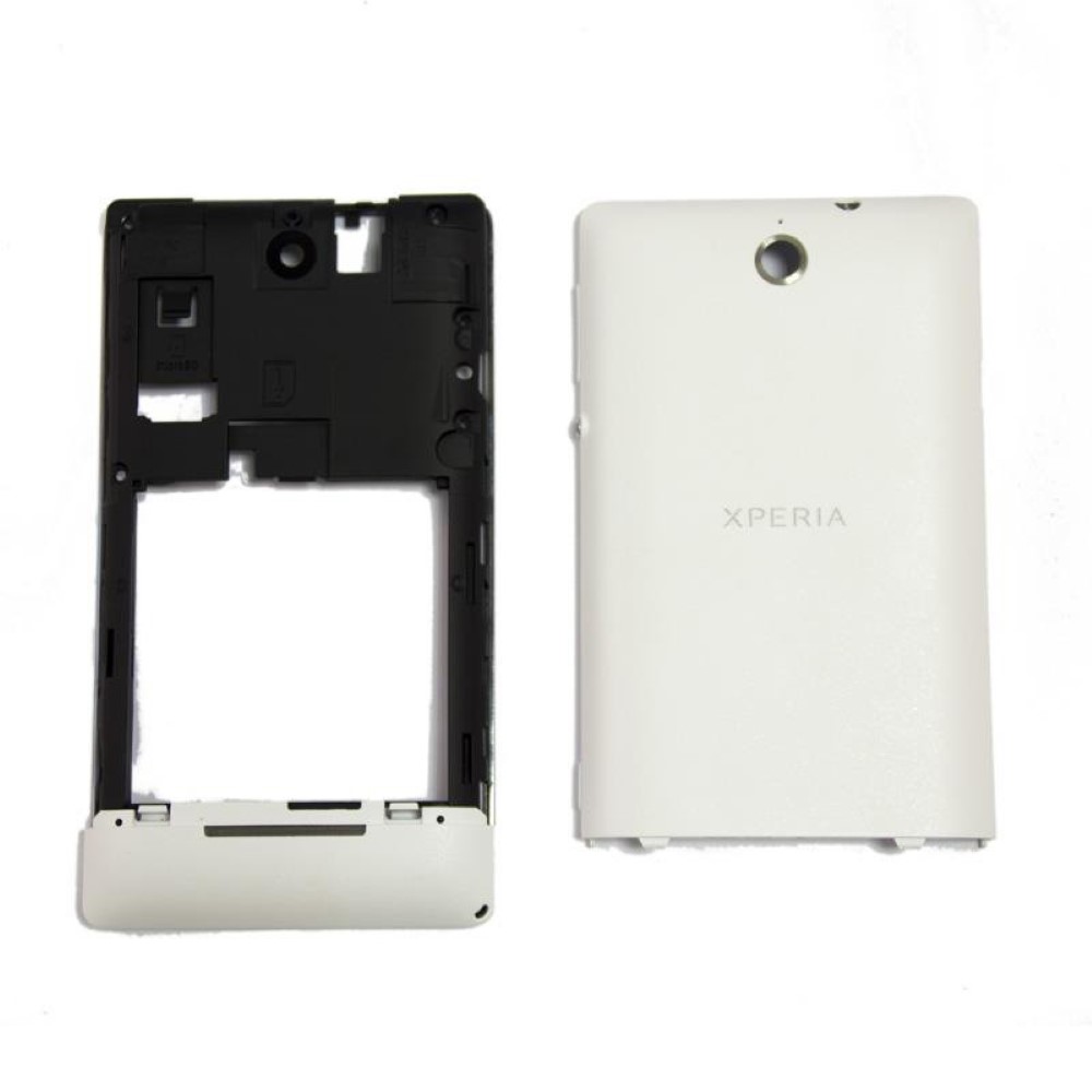 Chasis Sony Xperia E C1505 Marco completo con Tapa Blanco