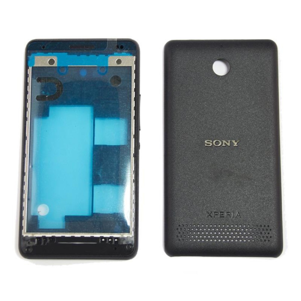 Chasis Sony Xperia E1 D2004 D2005 Marco central completo con Tapa Negro