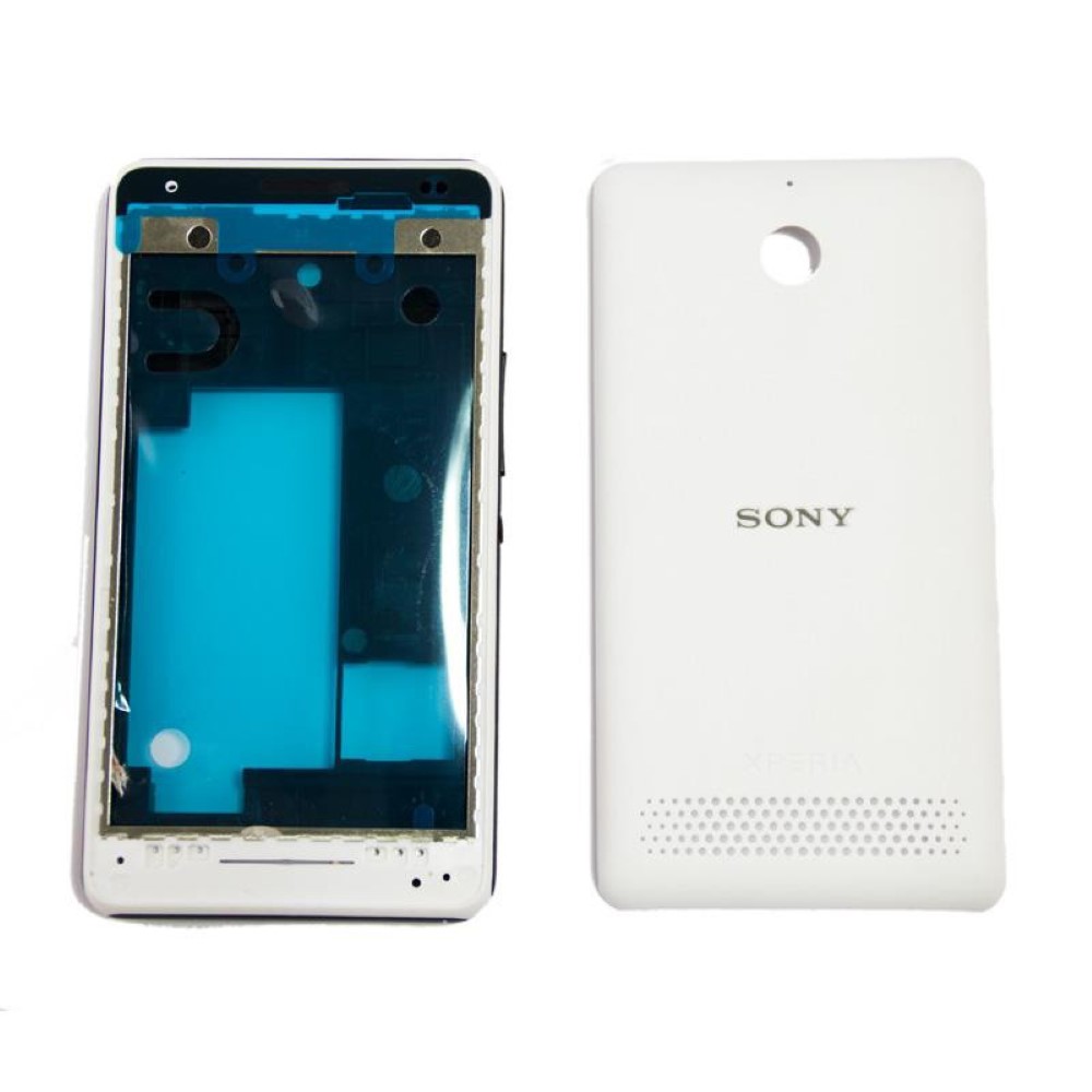 Chasis Sony Xperia E1 D2004 D2005 Marco central completo con Tapa Blanco