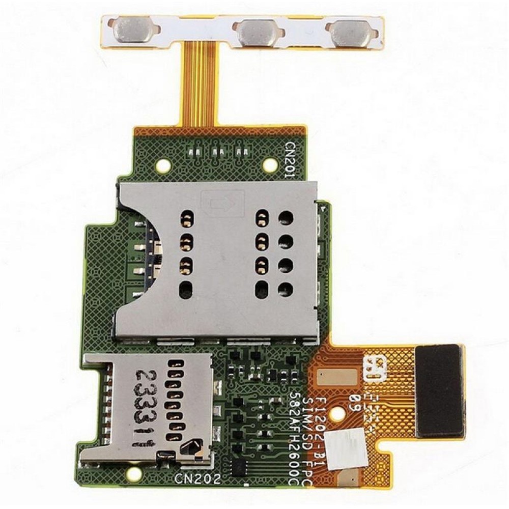 Flex Sony Xperia J St26i lector tarjeta Memoria SD y tarjeta SIM