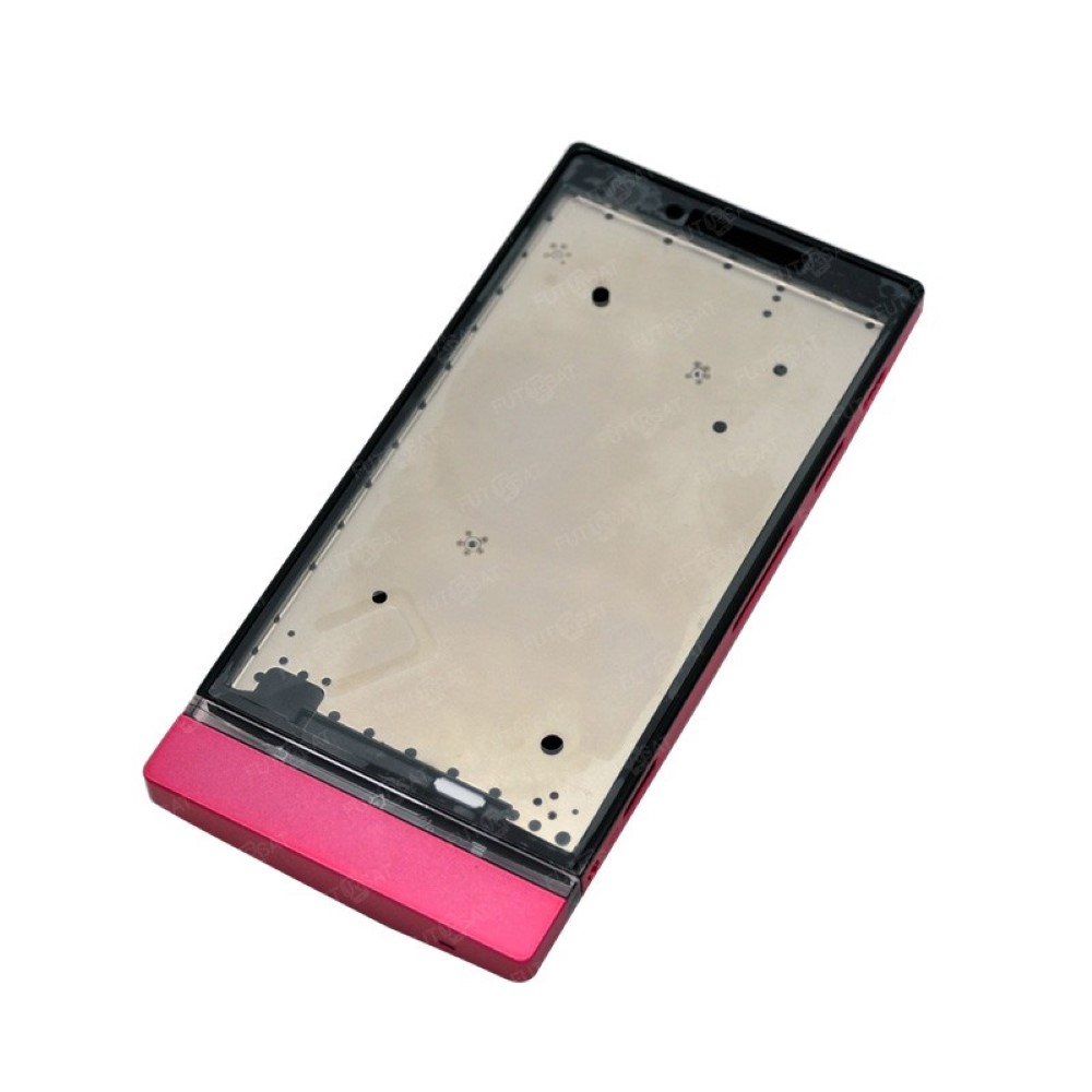 Chasis Sony Xperia P Lt22i Marco central frontal con Tapa rosa