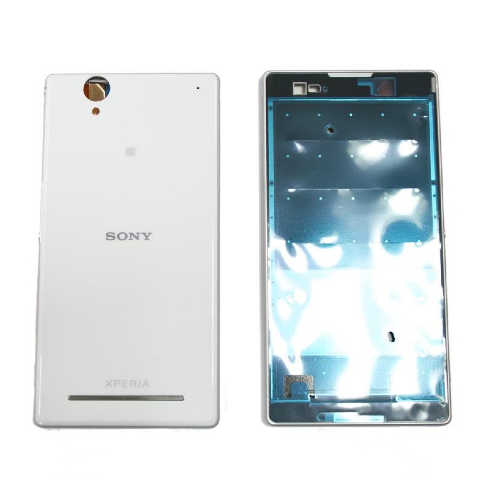 Chasis Sony Xperia T2 Ultra XM50h D5306 D5322 D5303 Marco central con Tapa Blanco