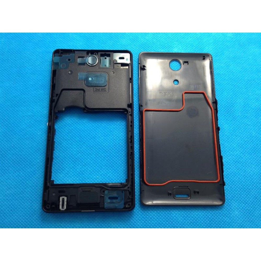 Chasis Sony Xperia ZR M36h Marco central completo con Tapa Negro