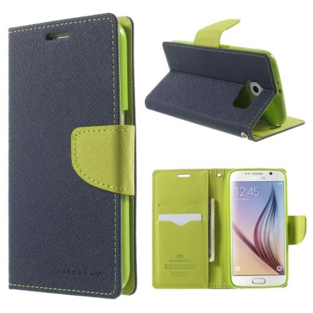 Funda Samsung Galaxy S6 G920 Mercury Goospery Tapa Libro azul oscuro