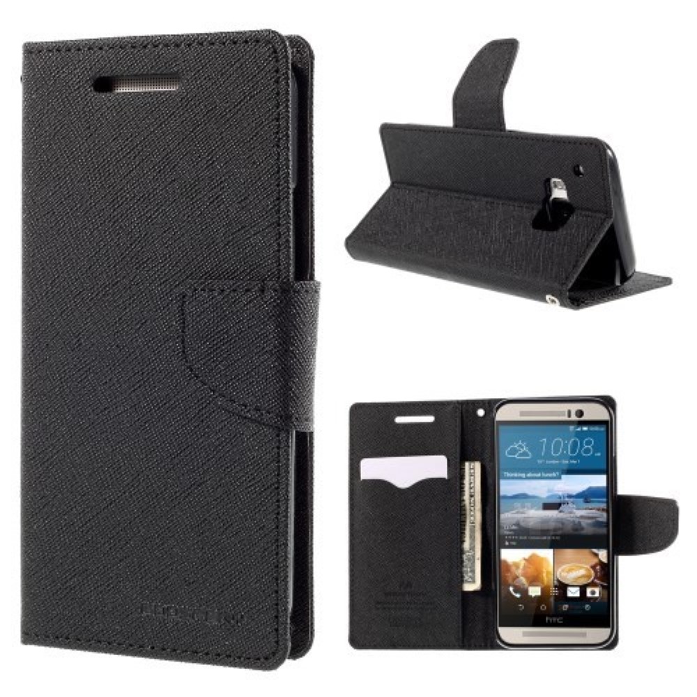 Funda HTC One M9 Tapa Libro Mercury Goospery Tapa Libro negra