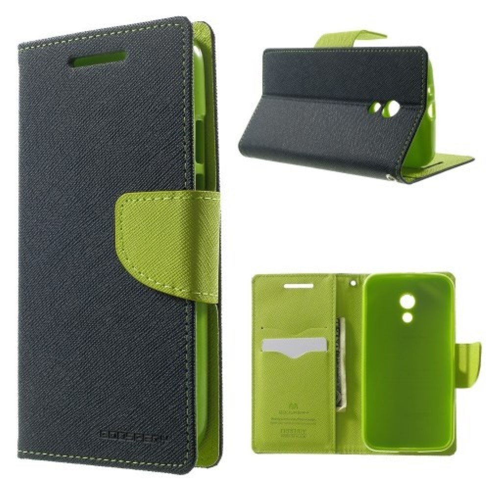 Funda Motorola Moto G2 Mercury Goospery Tapa Libro azul oscuro