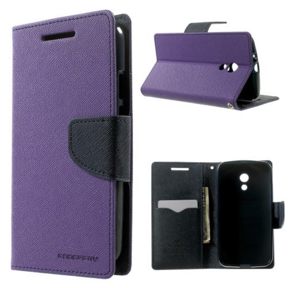 Funda Motorola Moto G2 Mercury Goospery Tapa Libro morada