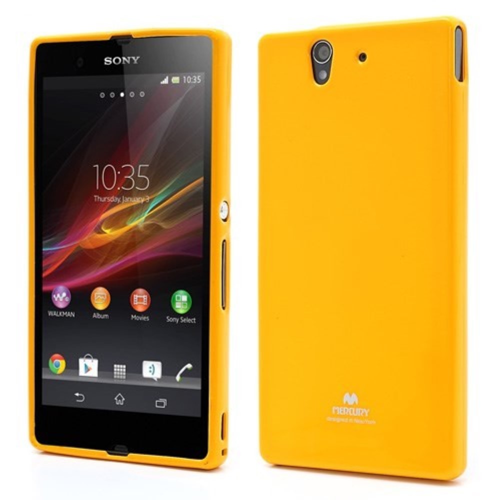 Funda Sony Xperia Z L36h Mercury Jelly amarilla