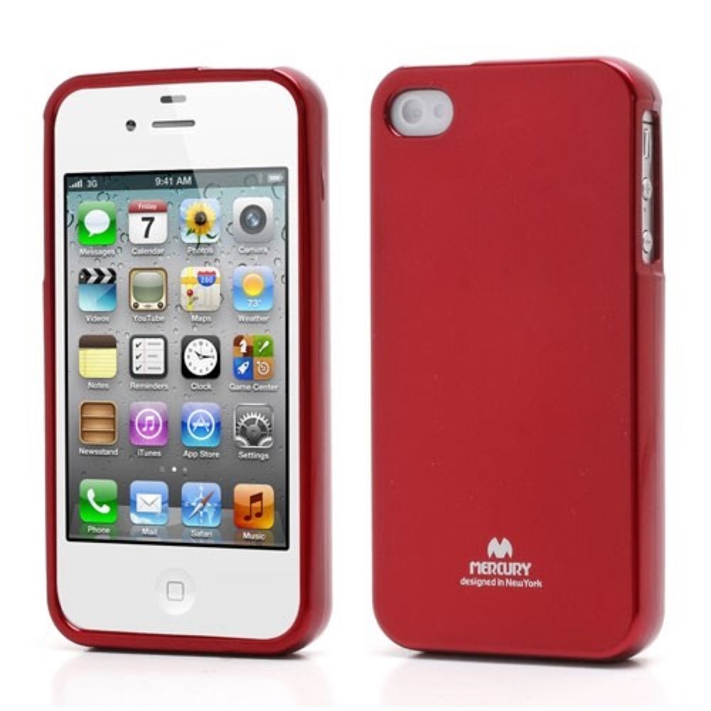 Funda iPhone 4 4S Mercury Jelly roja