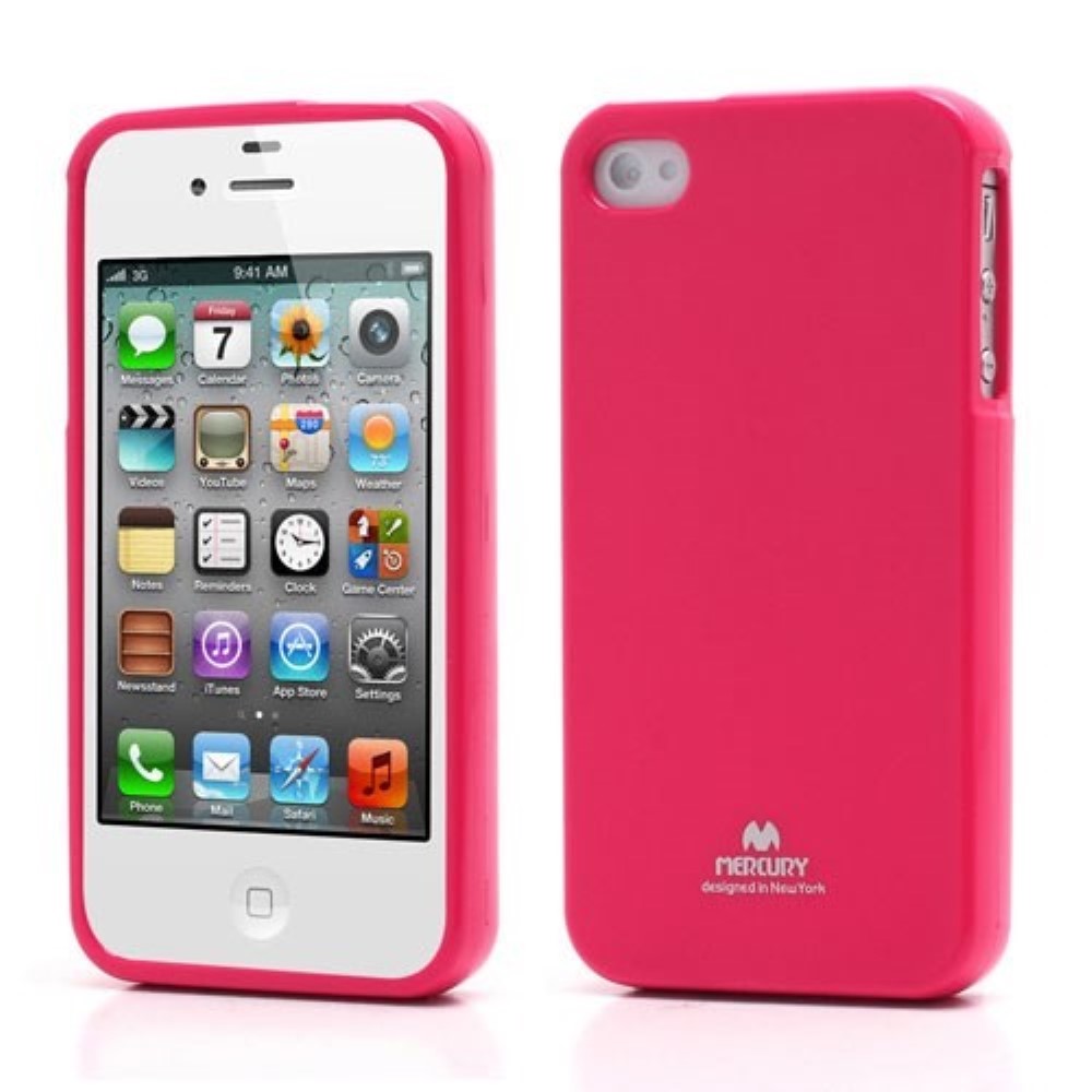 Funda iPhone 4 4S Mercury Jelly fucsia