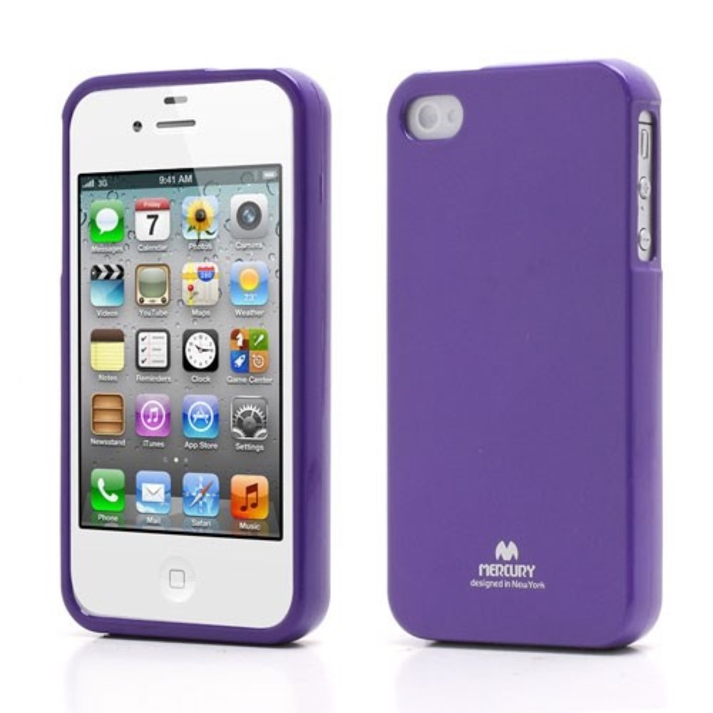 Funda iPhone 4 4S Mercury Jelly morada