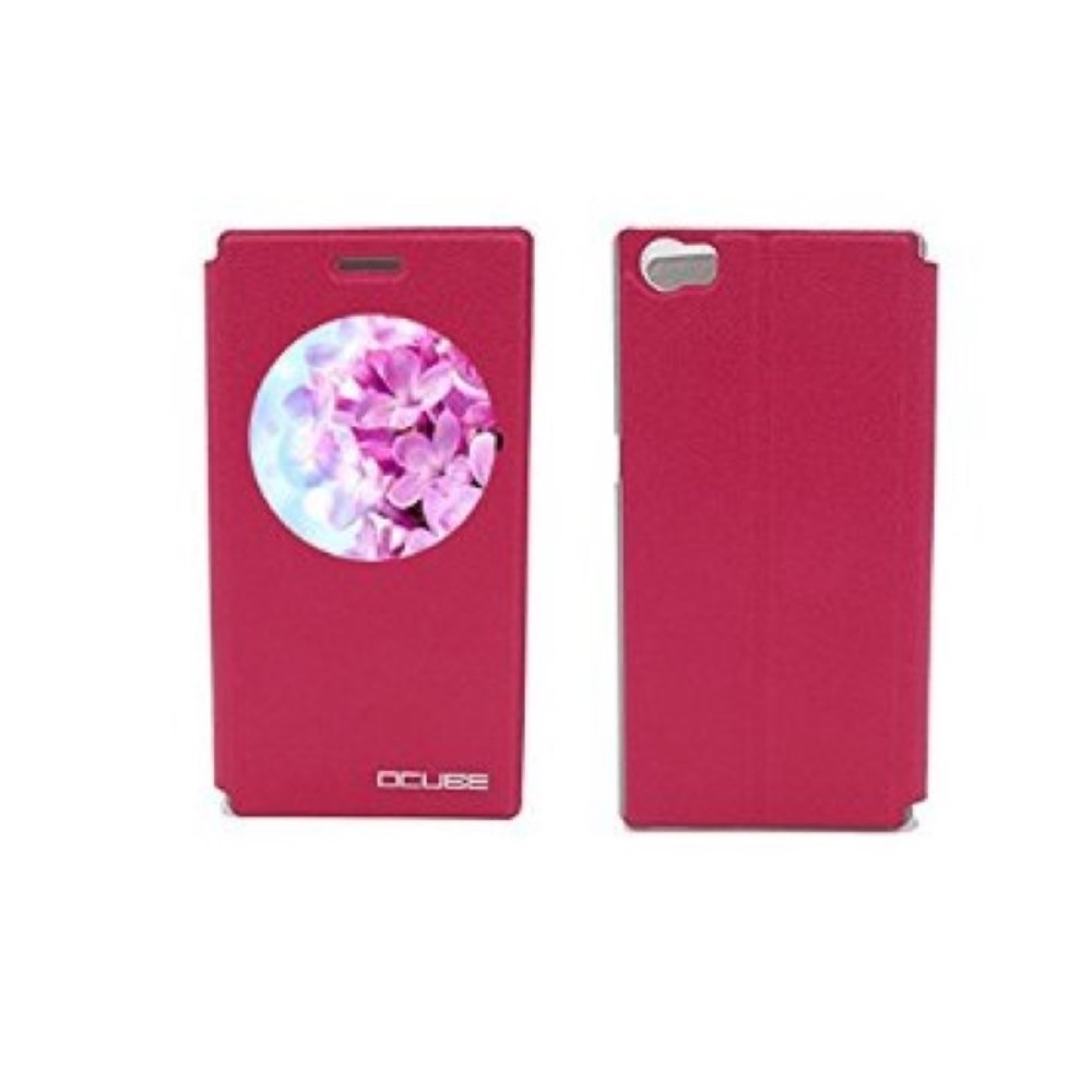 Funda Cubot X11 Tapa Libro con ventana rosa