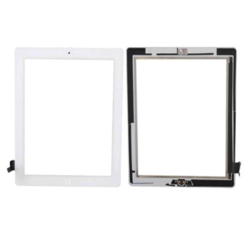 iPad 4 Digitizer Assembly With Home Button+Adhesive White
