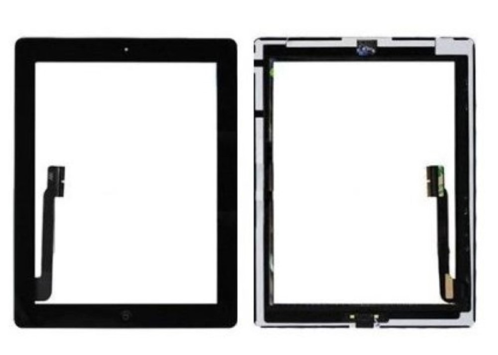 iPad 4 Digitizer Assembly With Home Button+Adhesive Black
