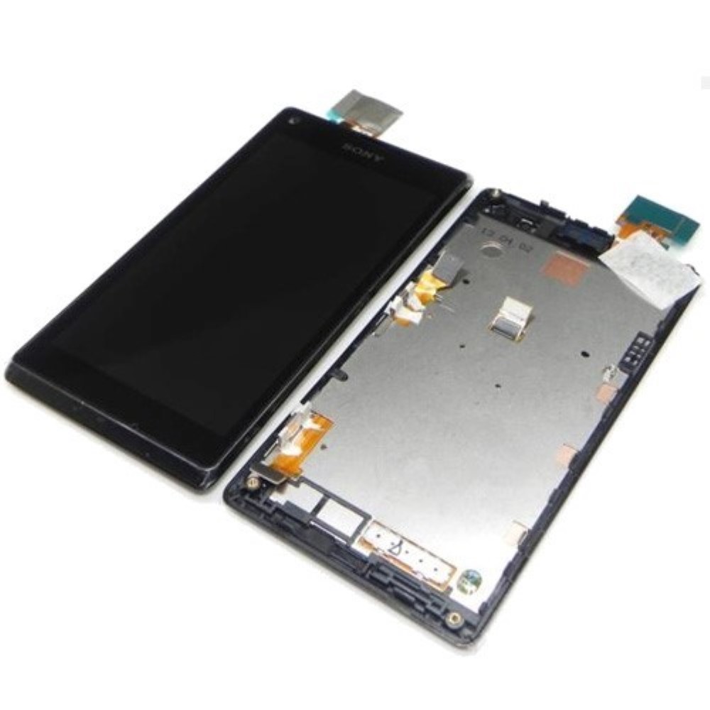 Pantalla Sony Xperia L C2104 C2105 Completa Lcd y Cristal Tactil con marco Negra