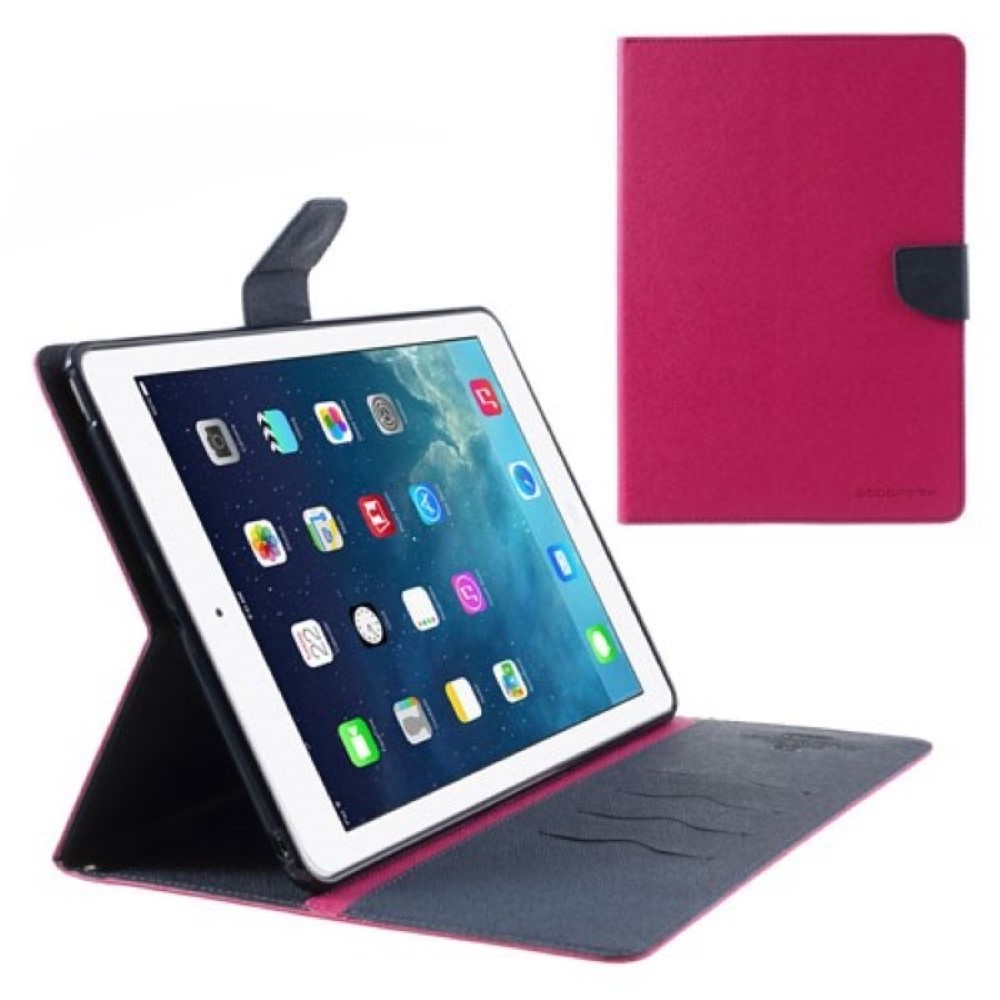 Funda iPad Air / iPad 5ª gen / iPad 6ª gen / iPad Air 2 / iPad Pro 9.7" Mercury Goospery tapa libro fucsia