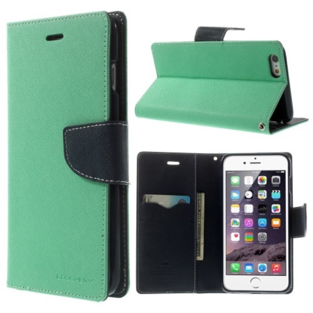 Funda iPhone 6 6S Plus Mercury Goospery tapa libro verde