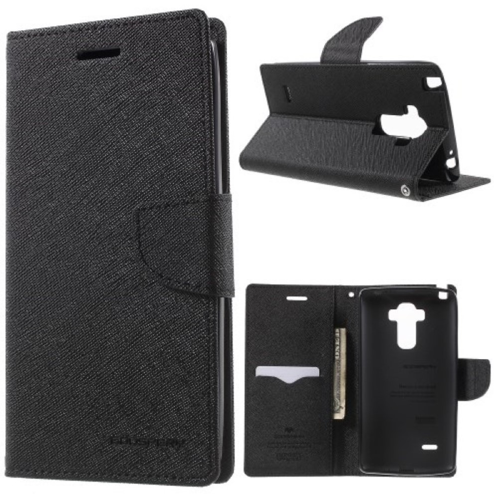 Funda LG G4 Stylus Mercury Goospery tapa libro negra