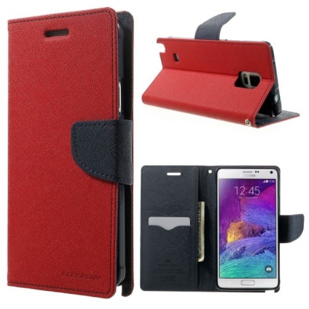 Funda Samsung Galaxy Note 4 N910 Mercury Goospery tapa libro roja