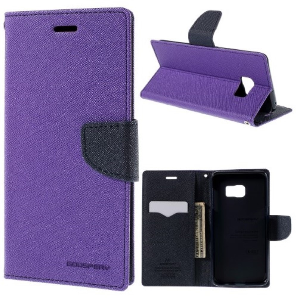 Funda Samsung Galaxy S6 Edge Plus G928 Mercury Goospery tapa libro morada