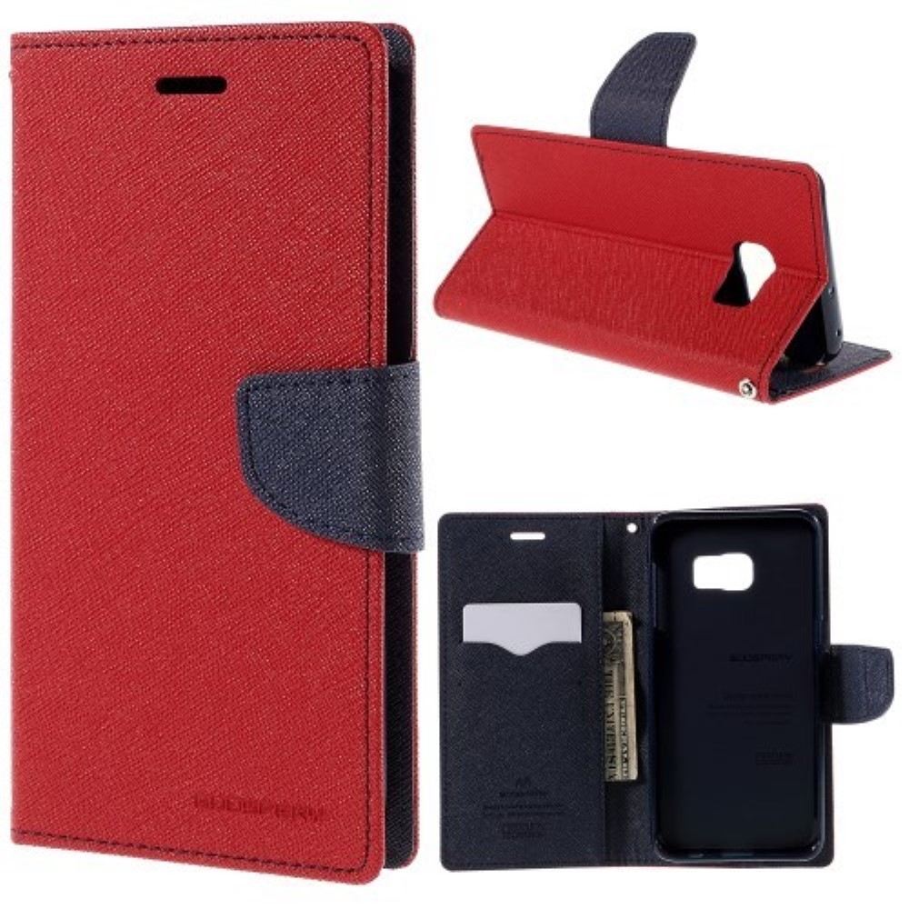 Funda Samsung Galaxy S6 Edge Plus G928 Mercury Goospery tapa libro roja