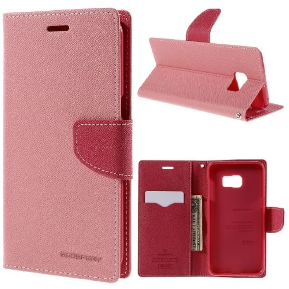 Funda Samsung Galaxy S6 Edge Plus G928 Mercury Goospery tapa libro rosa