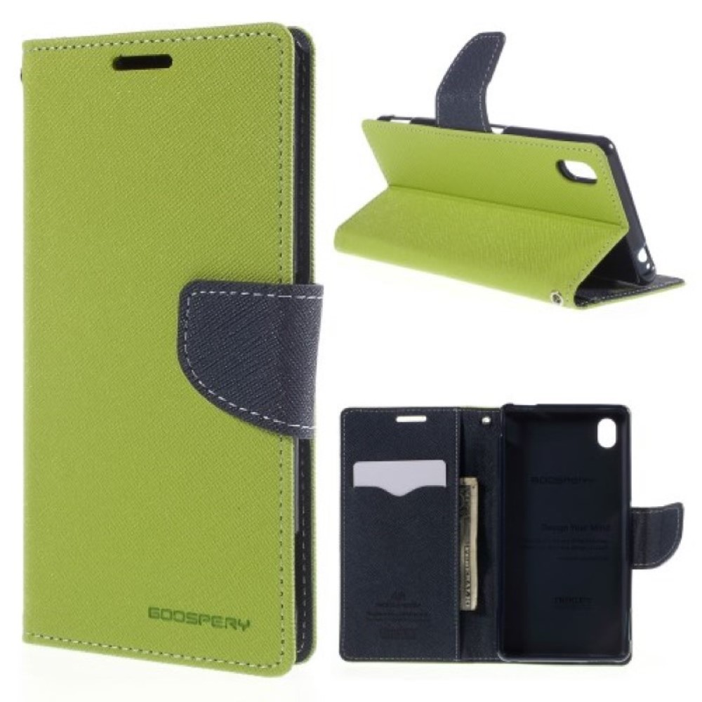 Funda Sony Xperia M4 Aqua Mercury Goospery tapa libro verde