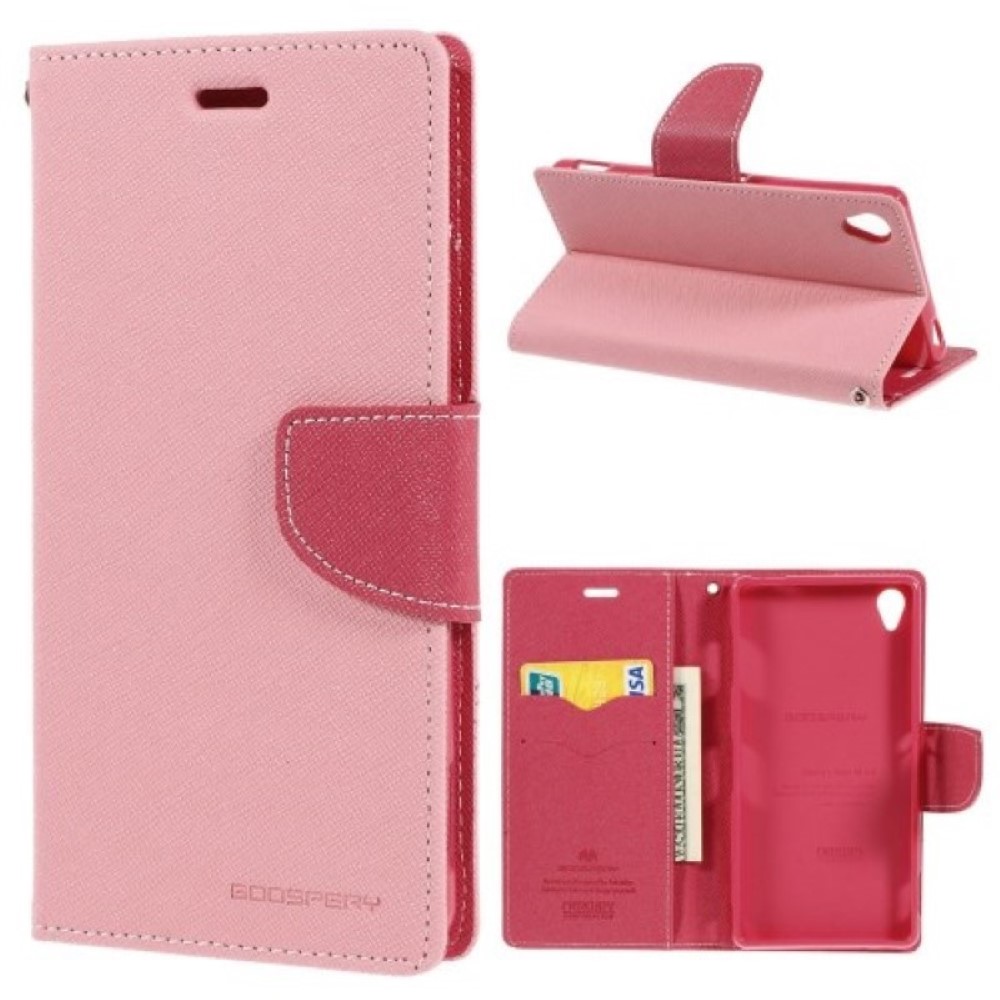 Funda Sony Xperia Z3 D6653 D6603 Mercury Goospery tapa libro rosa