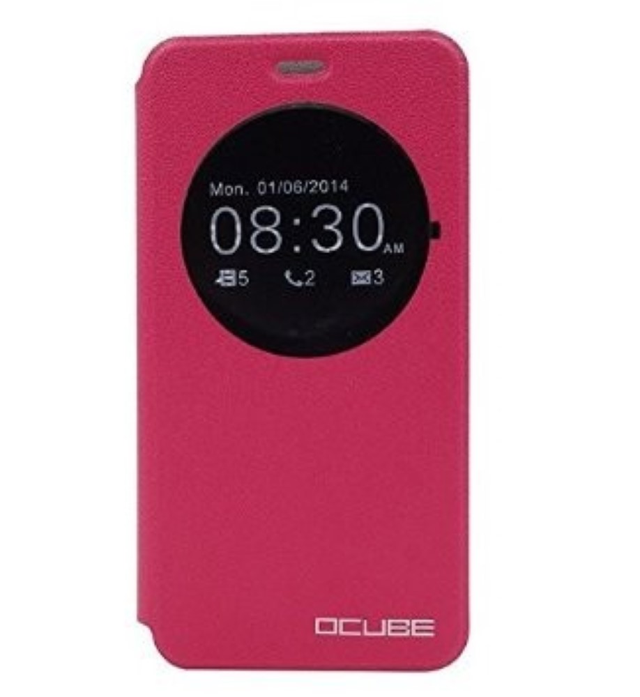 Funda Cubot X12 Tapa Libro con ventana Rosa