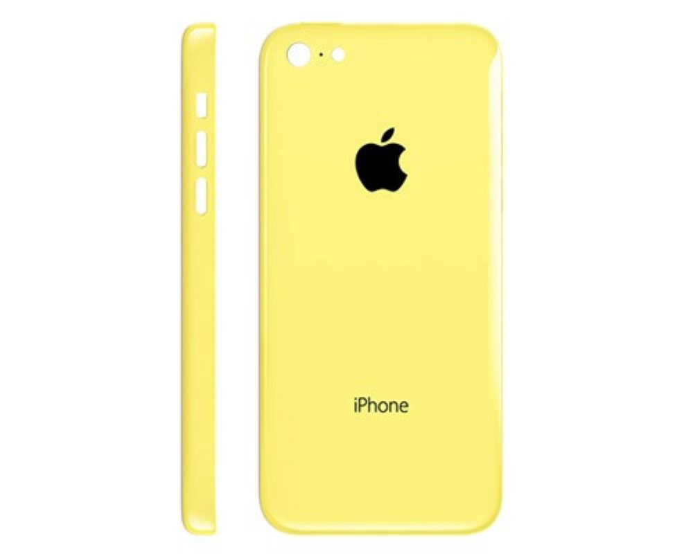 Chasis iPhone 5C tapa trasera amarilla