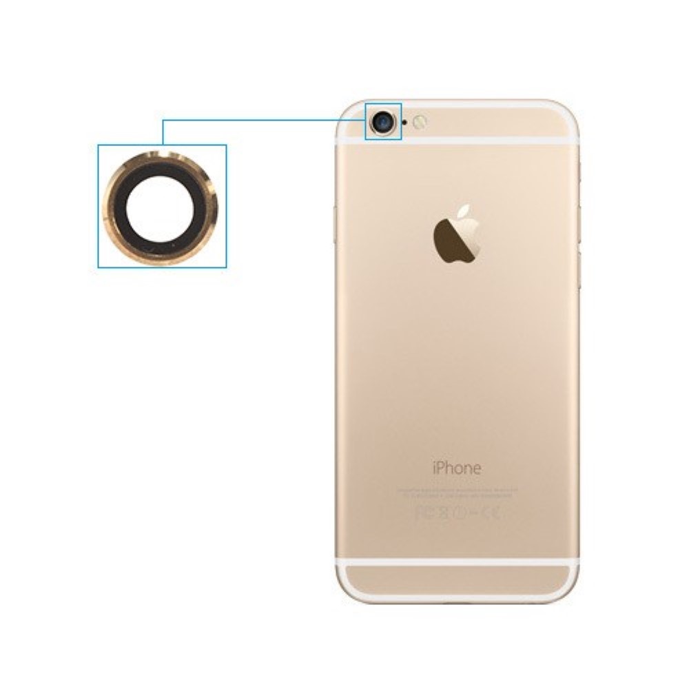 Embellecedor iPhone 6 6S camara trasera color dorado