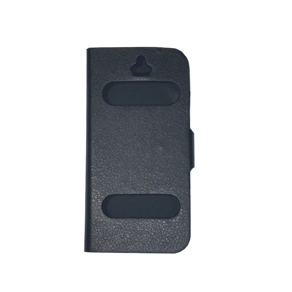Funda iPhone 5 5S Ventana Piel Libro Lisa Negra