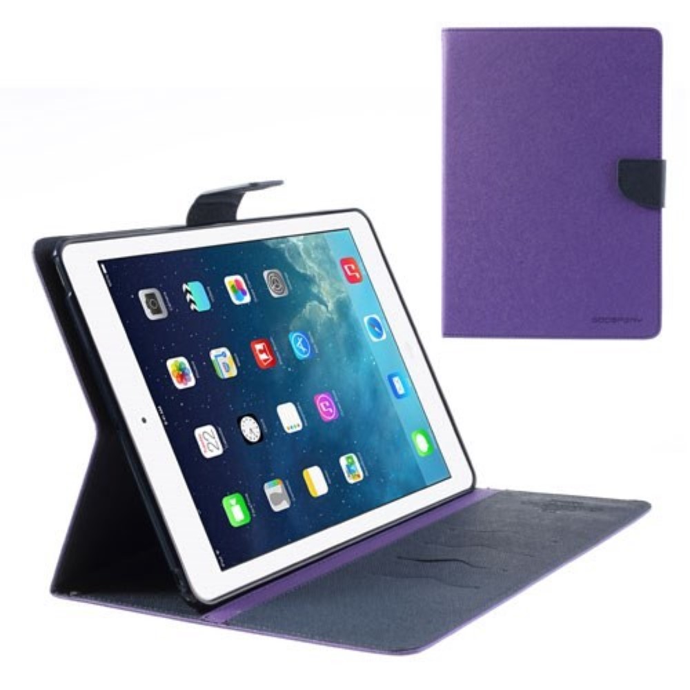 Funda Apple iPad Air / iPad 5ª gen / iPad 6ª gen / iPad Air 2 / iPad Pro 9.7" Piel Tapa Libro Mercury Goospery morada