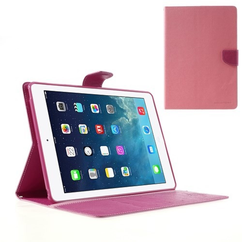 Funda Apple iPad Air / iPad 5ª gen / iPad 6ª gen / iPad Air 2 / iPad Pro 9.7" Piel Tapa Libro Mercury Goospery rosa