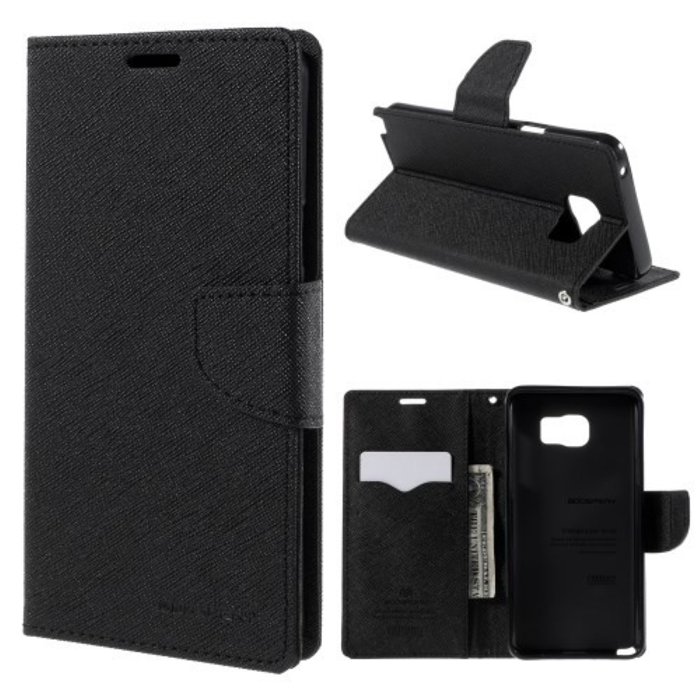 Funda Samsung Galaxy Note 5 Piel Tapa Libro Mercury Goospery negra