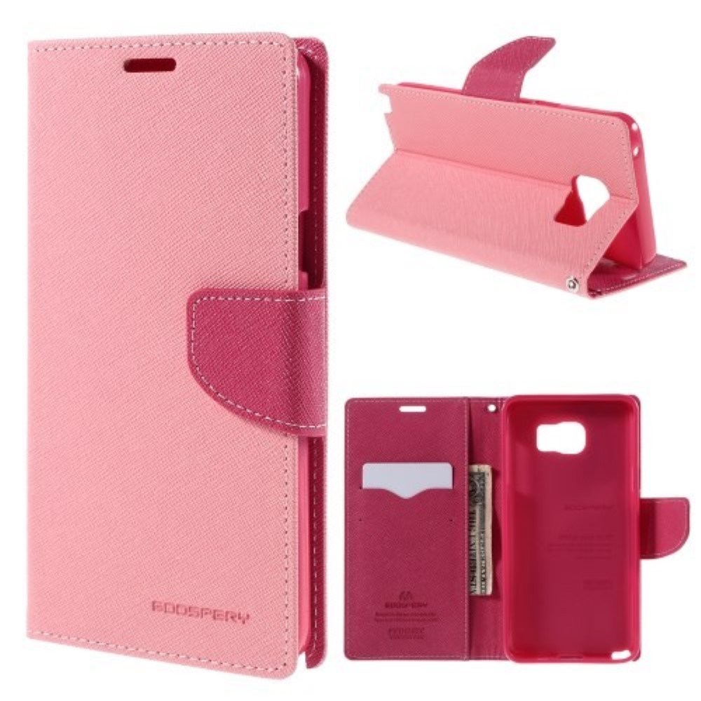 Funda Samsung Galaxy Note 5 Piel Tapa Libro Mercury Goospery rosa