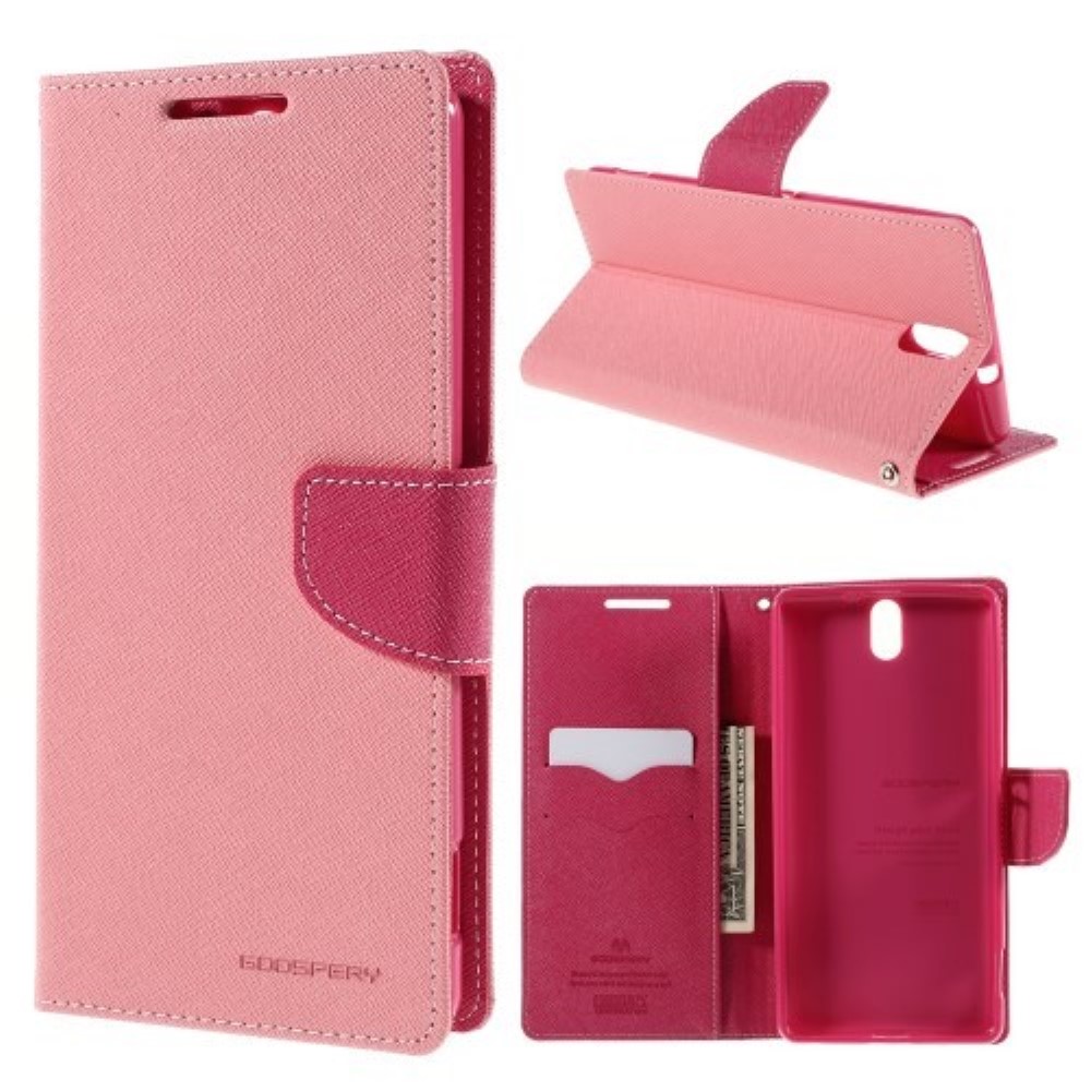 Funda Sony Xperia C5 Ultra Piel Tapa Libro Mercury Goospery rosa