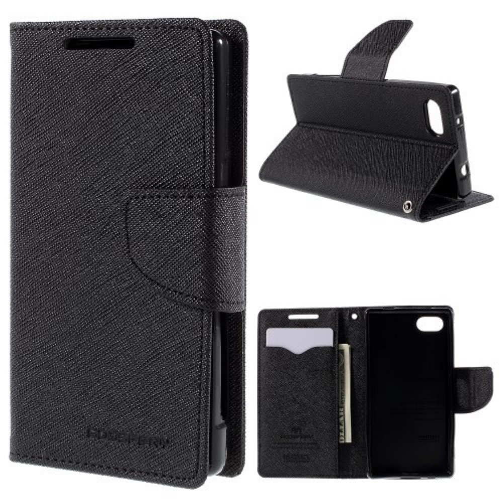 Funda Sony Xperia Z5 Compact Piel Tapa Libro Mercury Goospery negra