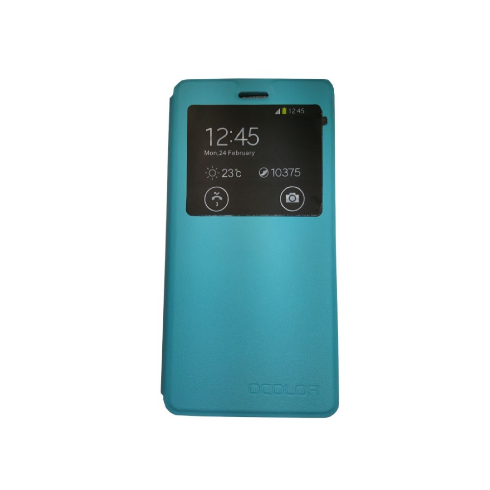 Funda Cubot P11 Piel Tapa Libro ventana Azul con soporte de gel