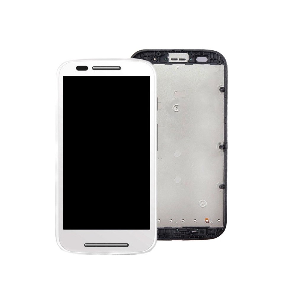 Pantalla Motorola Moto E XT1022 XT1021 XT1025 Completa LCD y Cristal Tactil con Marco Blanca