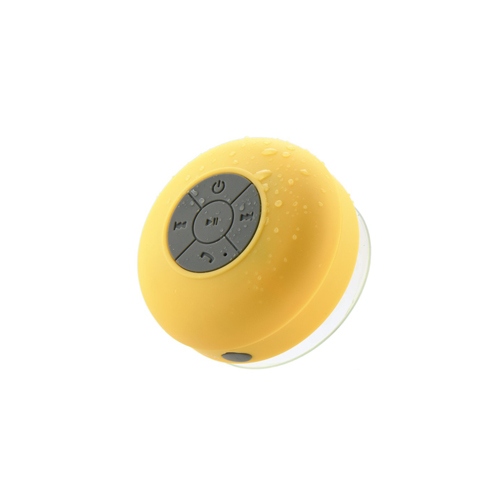 Altavoz Bluetooth resistente al agua 3W con ventosa Amarillo