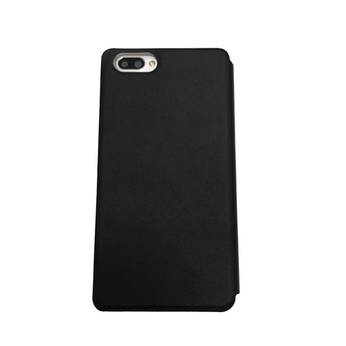 Funda Cubot Rainbow 2 Piel Tapa Libro Negra con soporte