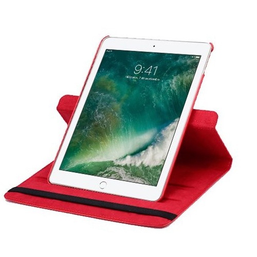 Funda iPad 2017 giratoria 360 9 con 7 pulgadas Roja