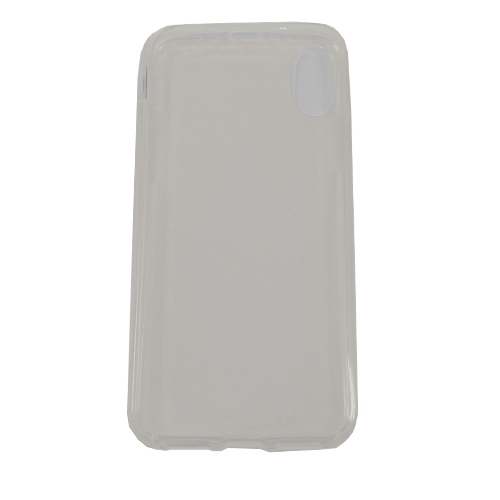 Funda gel Apple iPhone X delantera y trasera transparente clear